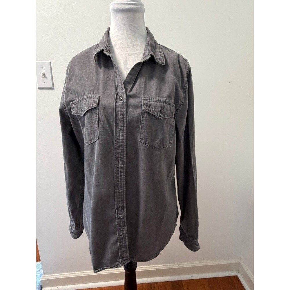 Banana Republic Mens XL Gray Button-Down Front Button Fit Down Shirt